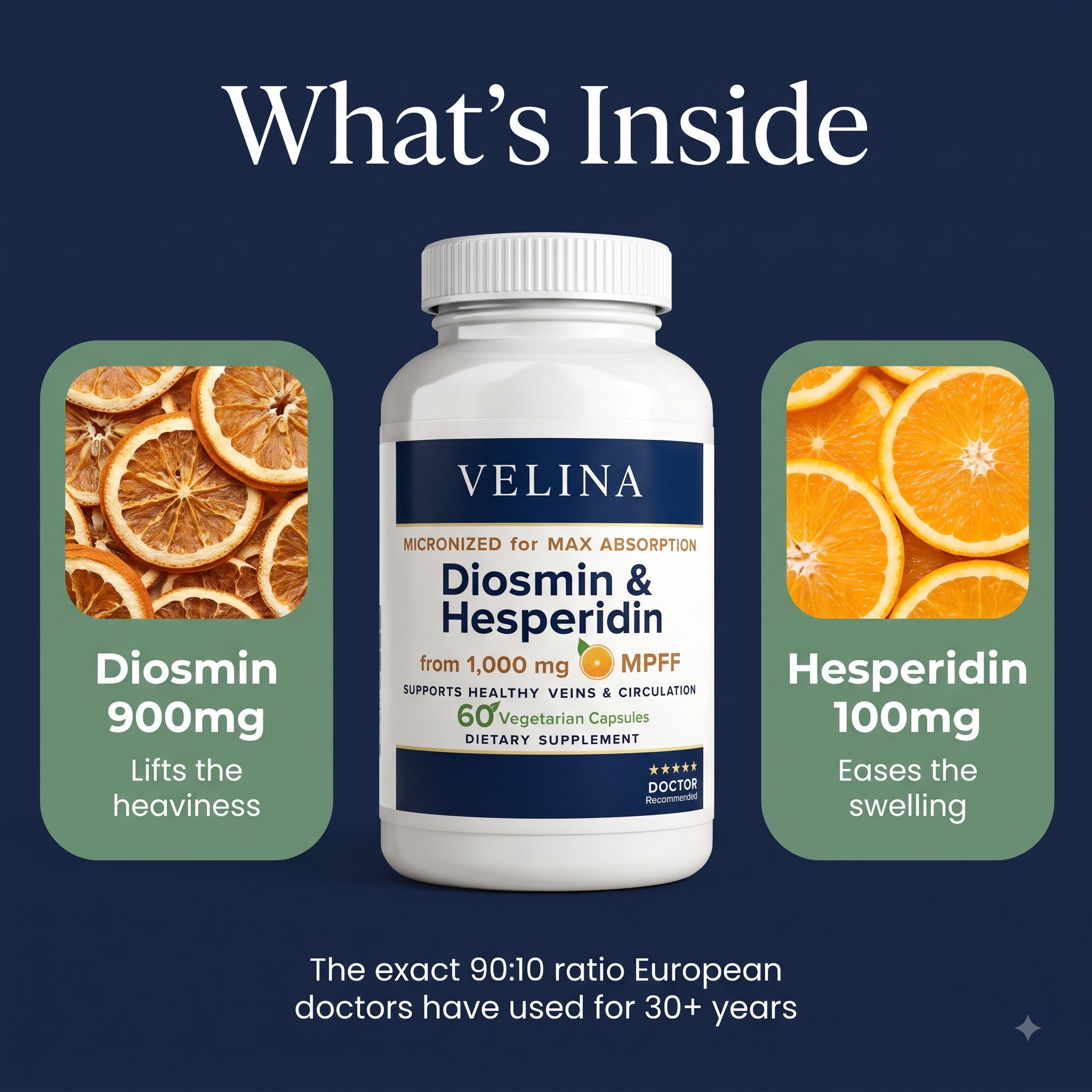 Micronized Diosmin & Hesperidin — For Legs That Feel Lighter