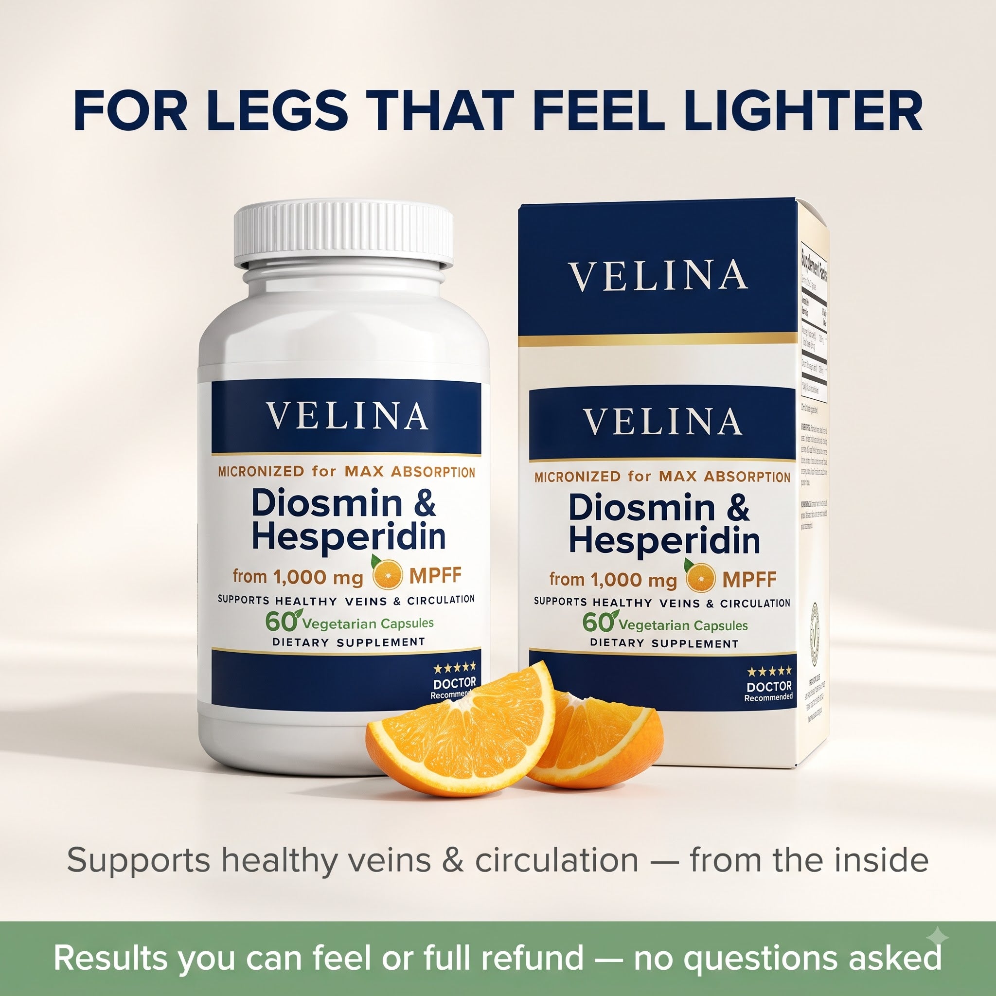 Micronized Diosmin & Hesperidin — For Legs That Feel Lighter